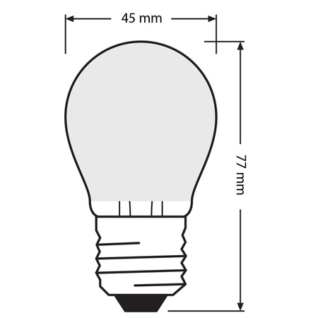 E27 P45 LED Leuchtmittel 5,5W = 60W 806lm 2700K Warm 300° OSRAM STAR Filament