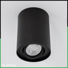 Halogen-Aufbauleuchte GU10, Aufbauspot 84mm beweglich Runde Tube Schwarz AMAT-M LUMILED