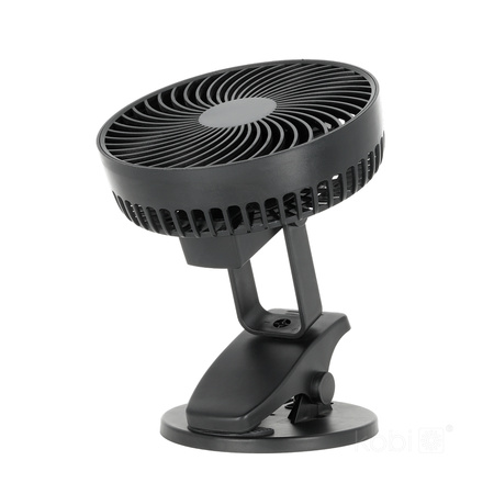 Tischventilator Clip Tragbar Wiederaufladbar USB-C Schwarz Viento Windstar Kobi