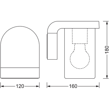Wandleuchte E27 IP44 Endura Amber CLASSIC CASCADE WALL LEDVANCE Wandleuchte