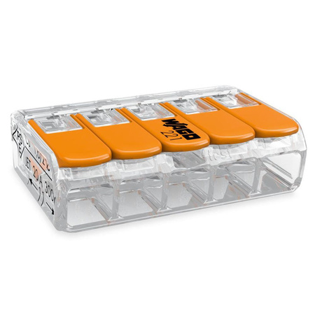 Schnellverbinder WAGO Installationsverbinder Set à 60 Stück - 25x 221 2x4mm + 25x 3x4mm + 10x 5x4mm