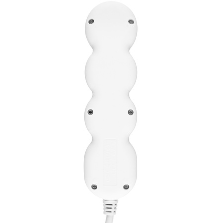 Netzverlängerungskabel geerdete Steckdosenleiste 3 Steckdosen 5m ON/OFF Schalter Weißes Kabel Lendo Lumiled