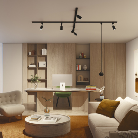 LED GU10 Einphasig Schwarz EasyLink Colby Philips Pendelschienenleuchte