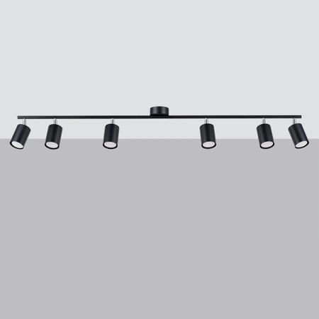 Deckenleuchte LEMMI 6L 6xGU10 Schwarz Modern SOLLUX