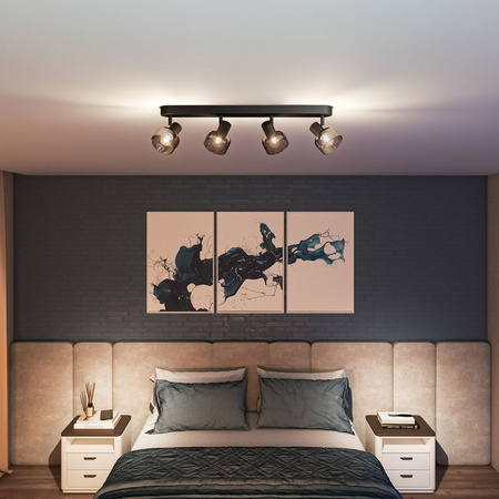 Reflektor-Deckenleuchte 4x E14 LED Black Sleet Philips