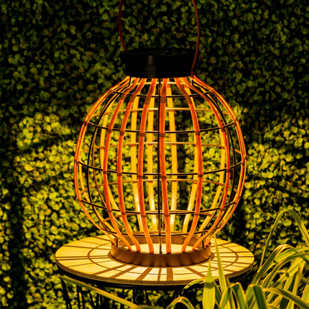 LED-Solarlampe für den Außenbereich Garten stehend Hängelaterne 3000K IP44 30,5 cm Dämmerungssensor