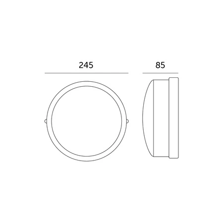 LED-Deckenleuchte Aufbaumontage WEGA PC 75W IP44 Weiß KOBI