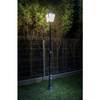 Outdoor Garten Lampenmast LATERNE E27 Retro Quadrat OGMWN 1 BD KW 200-300cm schwarz Su-Ma