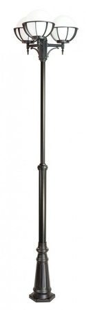 Outdoor-Gartenlampenmast LATERNE E27 Kugeln mit Korb 250 OGMWN 3 KPO 250 185-285cm schwarz Su-Ma