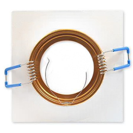 SPOT GU10 Einbauleuchte quadratisch Weißgold