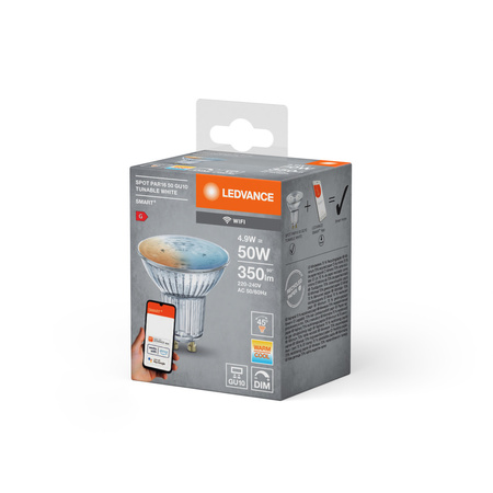 GU10 LED Lampe 5W 350lm CCT LEDVANCE SMART+ WiFi Dimmbar