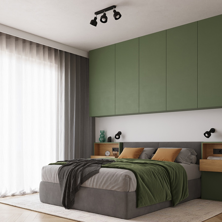 Wandleuchte ELBA E27 Reflektor Beweglich Schwarz Loft SOLLUX