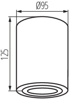 Aufputz-Halogen-bewegliche SPOT-Rundleuchte BORD GU10 Aluminium IP20 Kanlux
