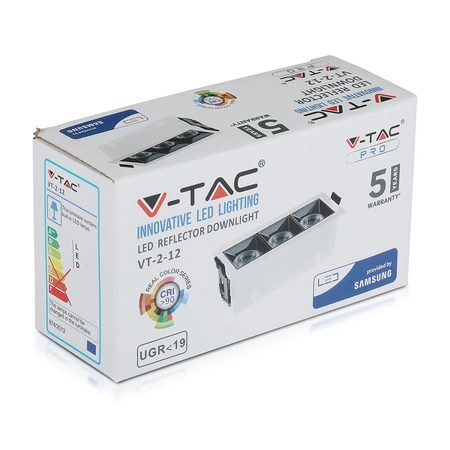 LED Spot 12W 5700K Fixed SMD SAMSUNG CHIP Rechteckige Leuchte VT-2-12 V-TAC