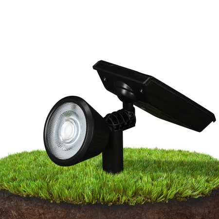Solar Gartenmast Outdoor Stehend LED 6000K Kalt IP44 Schwarz Lance Kobi