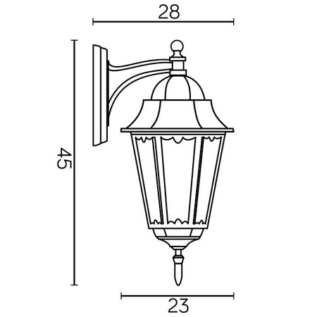 Außengarten-Fassadenleuchte LED Retro Classic II K 3012/1/DH E27 Su-Ma