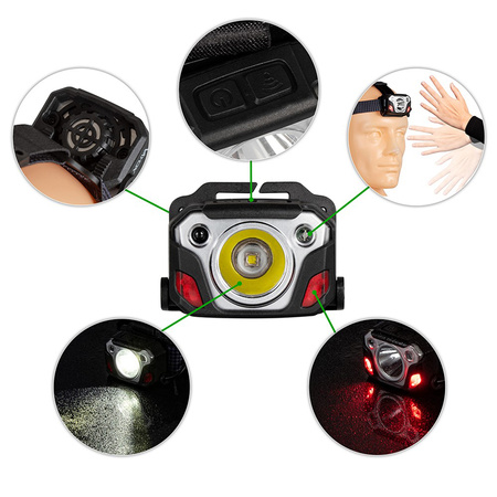 Scheinwerfer Wiederaufladbar 1200 lm SST40 + Bewegungssensor IP44 6 Modi VA0103 Vayox