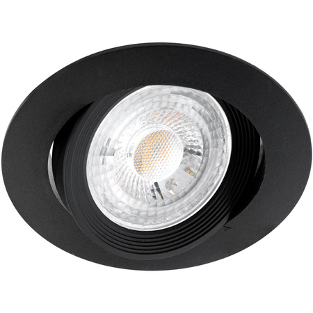 Einbaustrahler GU10, MR16 Einbauspot HALOGEN Runde beweglich Schwarz VENTUS LUMILED