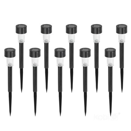 Solar Garten Pole Outdoor Stehend LED 6000K Kalt IP44 Schwarz Zen Kobi