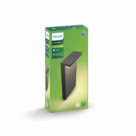 LED-Gartenleuchte für den Außenbereich BUSTAN myGarden 2x4,5W 2700K IP44 Mast 40cm Anthrazit PHILIPS