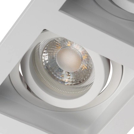 ARET 2x GU10/GU5.3 Quadratische Einbauleuchte Beweglich Weiß KANLUX