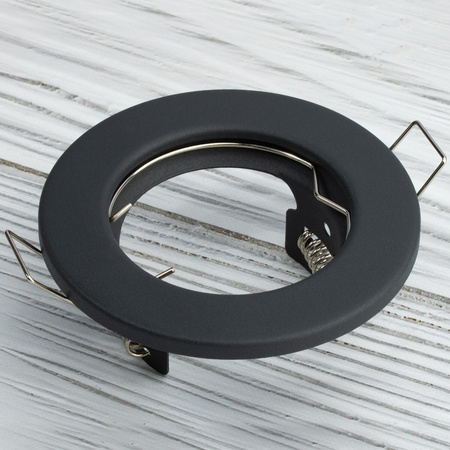 Einbaustrahler GU10, MR16 Einbauspot HALOGEN Runde Fest Graphit Blech LUMILED