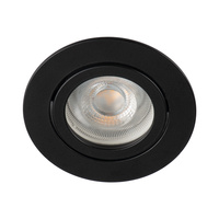 DALLA GU5.3/GU10 12AC/DC Deckeneinbauleuchte Circular Movable Schwarz KANLUX