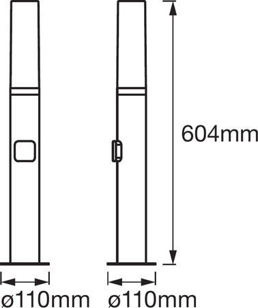Gartenpoller LED-Lampe SMART 7,5W RGB+W Grau 60cm SMART+ WiFi FLARE LEDVANCE