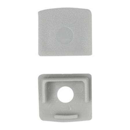 LED-Anbauprofil aus Aluminium für Gipskarton / Gipskarton 1m mit transparentem Diffusor und Ecolight-Endkappen