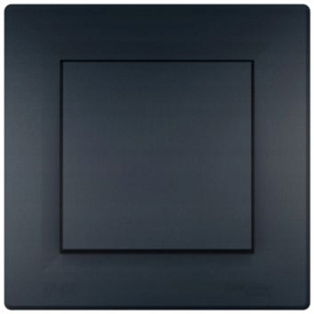 Einzelner einpoliger Lichtschalter mit Rahmen IP44-Anschluss Anthrazit SCHNEIDER ASFORA