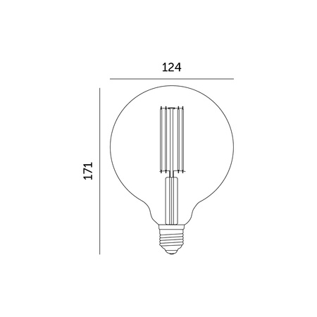 LED-Lampe E27 Ball 7W 800lm 3000K Warm 360° Filament Line Kobi
