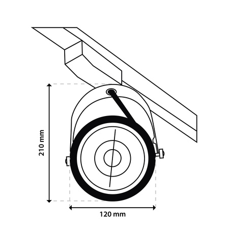 1-Phasen Strahler GU10, AR111 Schieneinstrahler Weiß VICTUS LUMILED
