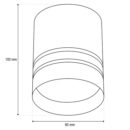Aufputz HALOGEN Spot Tuba Beweglich ARISA GU10 LUMILED Rund Weiß 80mm