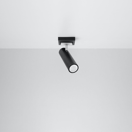 DIREZIONE GU10 Reflektor Deckenleuchte Halogen Leuchte Beweglich Schwarz SOLLUX