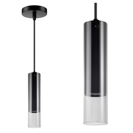 Decke Pendelleuchte Überhang GU10 Schwarz SMOKY Sanico Goldlux