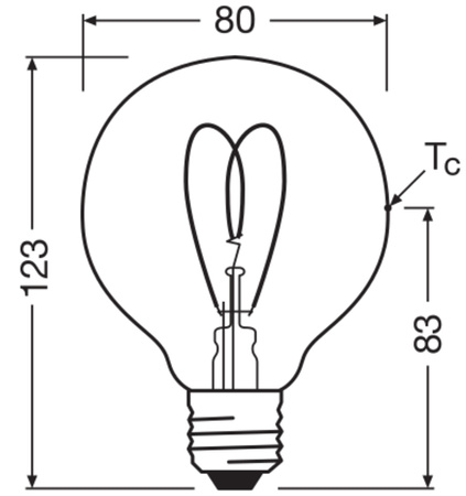 Dekorative LED-Lampe G80 Sphere E27 8W = 60W 806lm 2200K Warm CRI90 300° Amber Dimmbar Vintage 1906 Osram