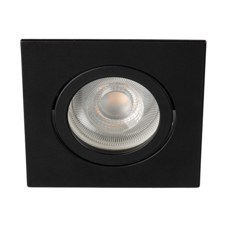 Ring Flush Mounted Ceiling Adjustable GU5.3 GU10 Square Black Dalla Kanlux Spot Luminaire