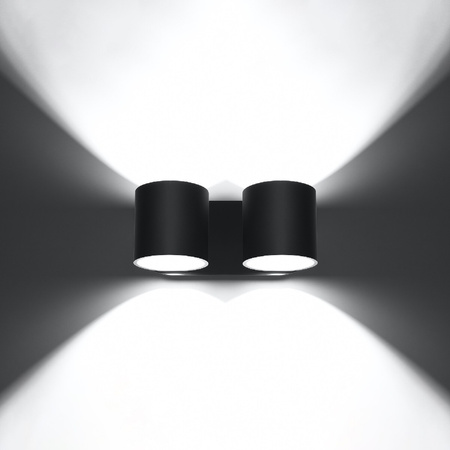 LED-Wandleuchte ORBIS 2xG9Wandleuchte oben unten Schwarz SOLLUX
