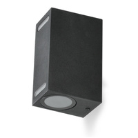 Garten Außenwandleuchte 2x GU10 IP54 Schwarz Querk Kobi