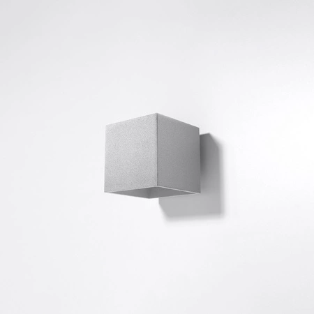 Wandleuchte QUAD 1 G9 Cube Up-Down Minimalistisch Grau SOLLUX