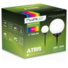 LED ATRIS Solar Gartenlampe angetrieben oberirdisch weißer Ball 20cm RGB LUMILED