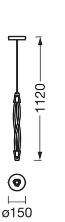 Dekorative LED-Deckenpendelleuchte 18W 1800lm 3000K Warm Dimmbar Überhang Grau Dekor Ledvance