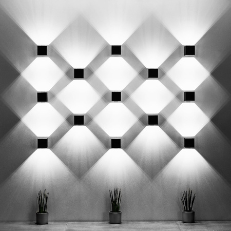 Wandleuchte QUAD 1 G9 Cube Up-Down Minimalistisch Grau SOLLUX