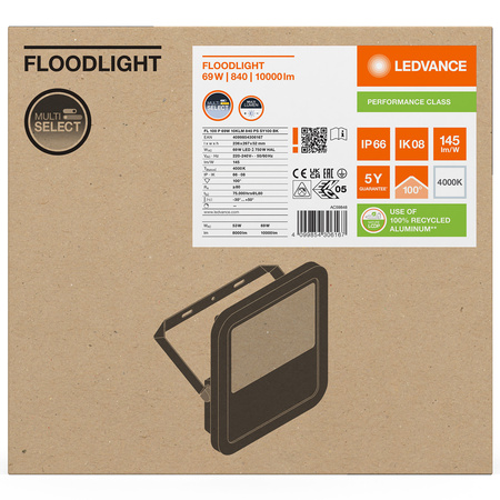 LED-Flutlicht 69W 10000lm 4000K IP66 Schwarz LEDVANCE Flutlicht