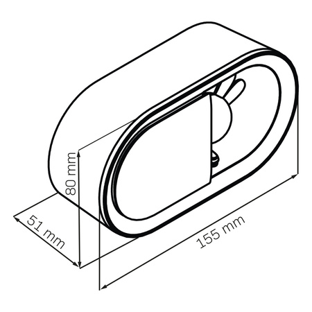 LED Dekorative Lampe 1.2W 55lm 3000K Warmweiß Grau Dimmbar Hase Sanico Goldlux