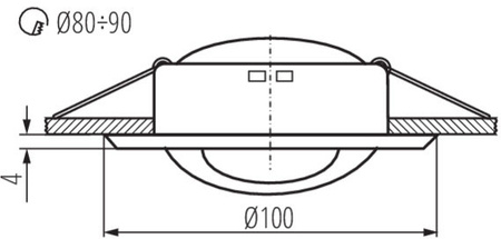 ARGUS MR16 Gx5,3 weiße Kanlux-Halogen-Deckeneinbauleuchte