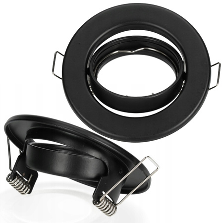 Flush-mounted GU10 Halogen Einbaustrahler Schwarz Rund Decoro Kobi