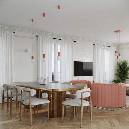 Hängelampe Hängend G9 Rund Orange Modern Matt Halo Sollux