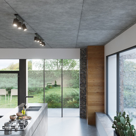 Anbauleuchte MERIDA 2 2xGU10 Reflektor Halogen Beweglich Minimalistisch Schwarz SOLLUX