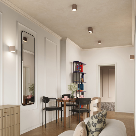 Aufputzleuchte GU10 Aluminium Taupe Aura Deep Space SL.1814 Sollux